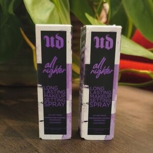Urban Decay All Nighter Makeup Setting Spray Set Of 2 .5oz Each NWT/NIB